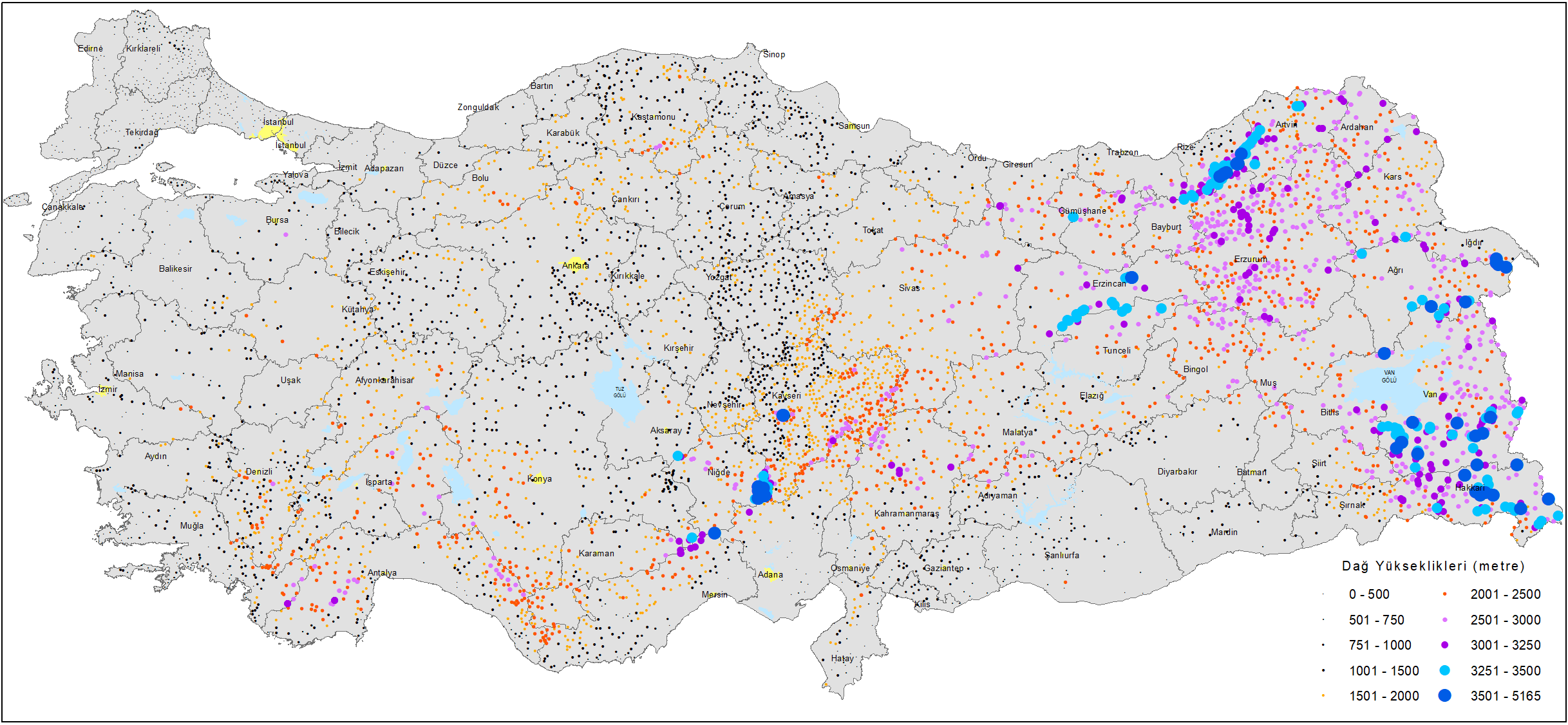 Türkiye Dağ Noktaları